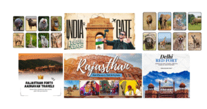 नॉर्थ इंडिया ट्रैवल इटिनरेरी - ताजमहल के साथ यात्री, राजस्थान में किले, या दिल्ली में लाल किला.